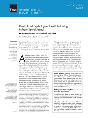 cover image of Physical and Psychological Health Following Military Sexual Assault